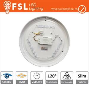 FSL Plafoniera LED 18W 3000K 120° 33x5,5cm CRI80
