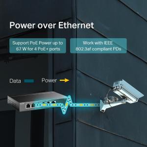 TP-Link Switch desktop 6 port 10/100Mbps con 4 porte PoE+ TL-SF1006P