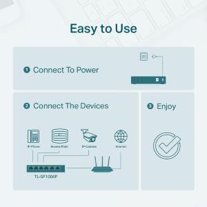 TP-Link Switch desktop 6 port 10/100Mbps con 4 porte PoE+ TL-SF1006P