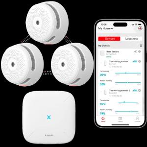 X-Sense Sensore Fumo Link+PRO a batteria sostit da connettere a centralina RF