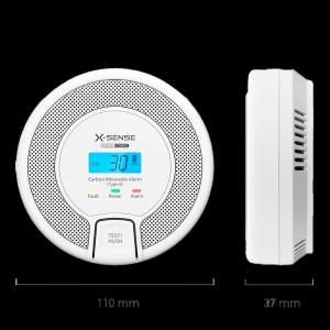 X-Sense Sensore CO-Monossido di Carbonio Autonomo a batteria sostituibile
