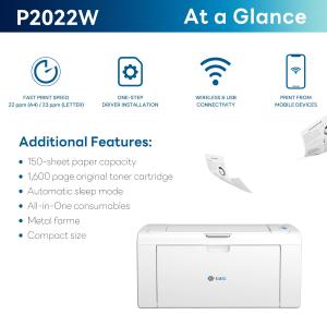 G&G STAMPANTE P2022W A4 22ppm Wi-Fi