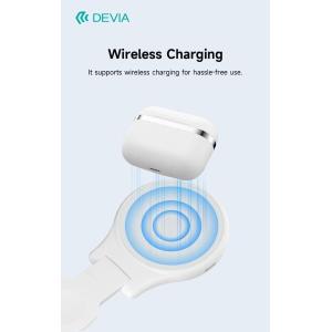 Devia Auricolari carica wireless ANC TWS Ultra1 annullamento rumore esterno Bianchi