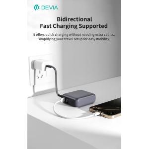 Devia Power Bank Ultra1 carica rapida PD 35W 10.000 mAh con cavo Tipo-C