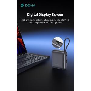 Devia Power Bank Ultra1 carica rapida PD 35W 10.000 mAh con cavo Tipo-C