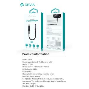 Devia Adattatore Audio iPure da Lightning a presa Jack 3,5mm
