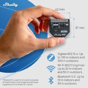 Shelly Plus 2PM Gen4 - Smart Relay Tapparelle 16A AC/DC WiFi/BT/Matter/Zigbe +PM