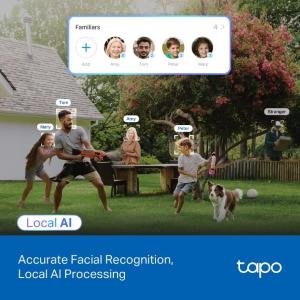 Tapo-TP Link Telecamera di sicurezza Wi-Fi 4K 8MP panoramica/inclinabile per esterno