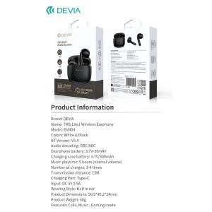 Devia Auricolari TWS EM404 Lite1 Bluetooth 5.4 Bianchi