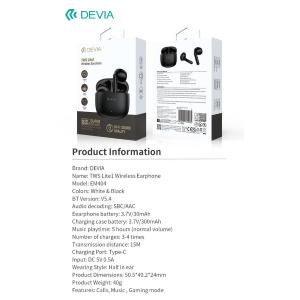 Devia Auricolari TWS EM404 Lite1 Bluetooth 5.4 Neri