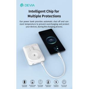 Devia Power bank Magnetico con supporto anche per Apple Watch 20W 10.000 mAh Bianco