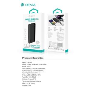 Devia Power Bank Kintone 10,000 mAh 37 Watt Bianco