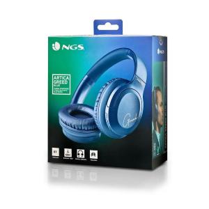 NGS CUFFIE BLUETOOTH 5.1 ARTICA GREED col.BLUE con RICARICA USB/USB-C+ Jack 3,5