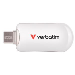 PEN DRIVE 512GB VERBATIM USB 3.2 Gen 1 Plectra USB-C bianca