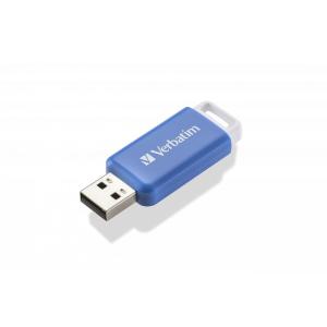 PEN DRIVE 64GB VERBATIM USB 2.0 DataBar blu
