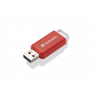PEN DRIVE 16GB VERBATIM USB 2.0 DataBar rossa