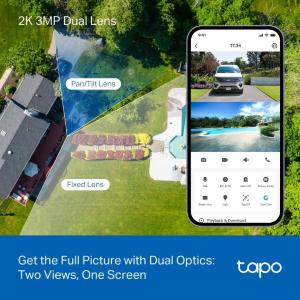 Tapo-TP Link TC34 Telecamera di sicurezza con doppia lente panoramica/inc