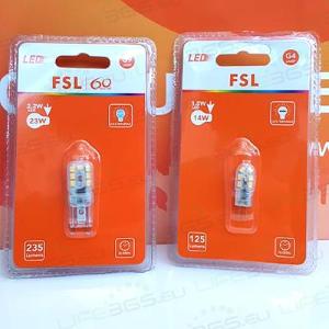 FSL G9 - 2.2W 3000K 230LM >300º 48x16x12mm CRI80 AC-230V