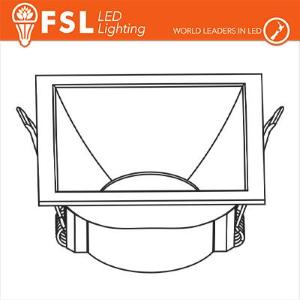 FSL Ghiera fissa QUARDATA - Alluminio verniciato a polvere, foro 75*75mm BIANCA