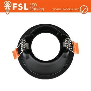 FSL Ghiera fissa TONDA - Alluminio verniciato a polvere, foro 75mm NERA