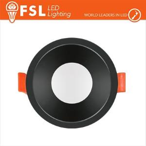 FSL Ghiera fissa TONDA - Alluminio verniciato a polvere, foro 75mm NERA
