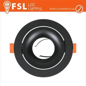 FSL Ghiera orientabile 3D TONDA - Alluminio verniciato a polvere, foro 95mm, NERA