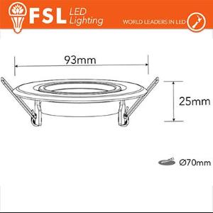 FSL Ghiera orientabile foro 70mm COLORE ORO