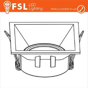 FSL Ghiera orientabile QUARDATA - Alluminio verniciato a polvere, foro 80*80mm NERA