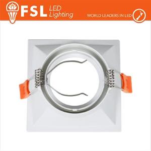 FSL Ghiera orientabile QUARDATA- Alluminio verniciato a polvere, foro 80*80mm BIANCA