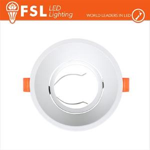 FSL Ghiera orientabile TONDA - Alluminio verniciato a polvere, foro 83mm BIANCA