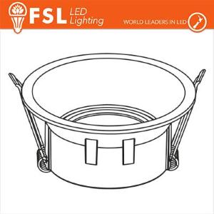FSL Ghiera orientabile TONDA - Alluminio verniciato a polvere, foro 83mm BIANCA