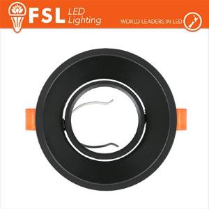 FSL Ghiera orientabile TONDA - Alluminio verniciato a polvere, foro 83mm NERA