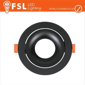 FSL Ghiera orientabile TONDA - Alluminio verniciato a polvere, foro 90mm NERA