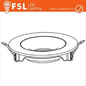 FSL Ghiera orientabile TONDA - Alluminio verniciato a polvere, foro 90mm NERA
