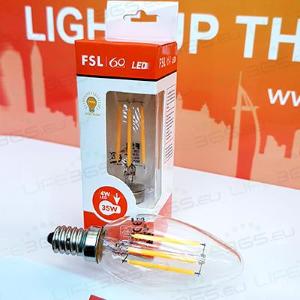 FSL Lampada Filamento Oliva - 4W 2700K E14 400LM Dimmerabile