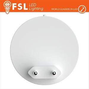FSL Luce notturna tonda con sensore di movimento bispina con espositore