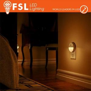 FSL Luce notturna tonda con sensore di movimento bispina con espositore
