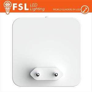 FSL Luce notturna quadrata con sensore di movimento bispina con espositore