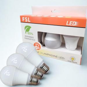 FSL Lampada Goccia: Confezione PROMO 3PACK - 12W 3000K