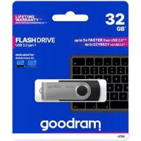 PEN DRIVE 32GB GOODRAM USB 3.2 UTS3 NERA con SWIVEL 60R/20W