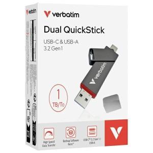 PEN DRIVE 1TB VERBATIM USB 3.2 Gen 1 Dual QuickStick USB-C/USB-A