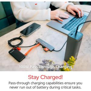 USB-C Essentials Multiport Hub 6 porte: RJ45, HDMI, USB-C PD, 3 x USB-A 3.2 Gen 1