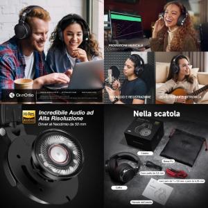 OneOdio Studio Pro 50 Hi-Res Cuffie DJ Cablate c/ Shareporte e Microfono