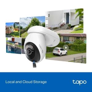 Tapo-TP Link Kit Telecamera di sicurezza batteria Wi-Fi 4K + Pannello solare TC92KIT