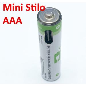 ProPart-3C Batterie AAA Ricaricabili USB-C 1.5V 356mAh Conf.4pz