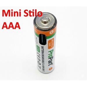 ProPart-3C Batterie AAA Ricaricabili USB-C 1.5V 435mAh Conf.4pz