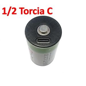 ProPart-3C Batterie C Ricaricabili USB-C 1.5V 4200mAh Conf.2pz
