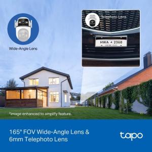 Tapo TC47 Telecamera di sicurezza Smart 2K outdoor P&T doppia ottica