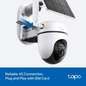 TAPO Tapo Kit Videocamera 2K 4G LTE motorizzata a batteria con pannello solare