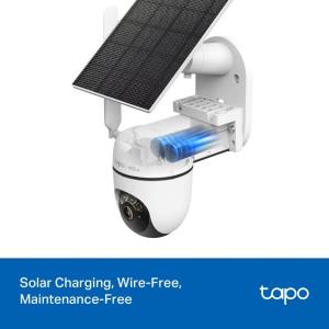 TAPO Tapo Kit Videocamera 2K 4G LTE motorizzata a batteria con pannello solare